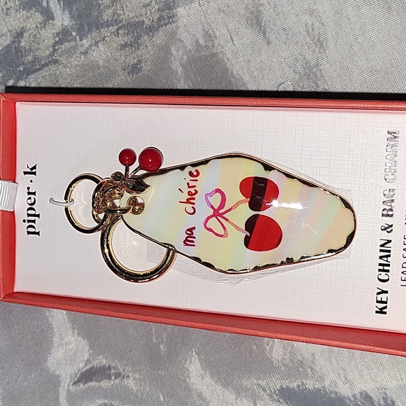 Piper K Ma Cherie Cherry Key Chain & Bag Charm BNIB RT TL Ty LE - Picture 2 of 3